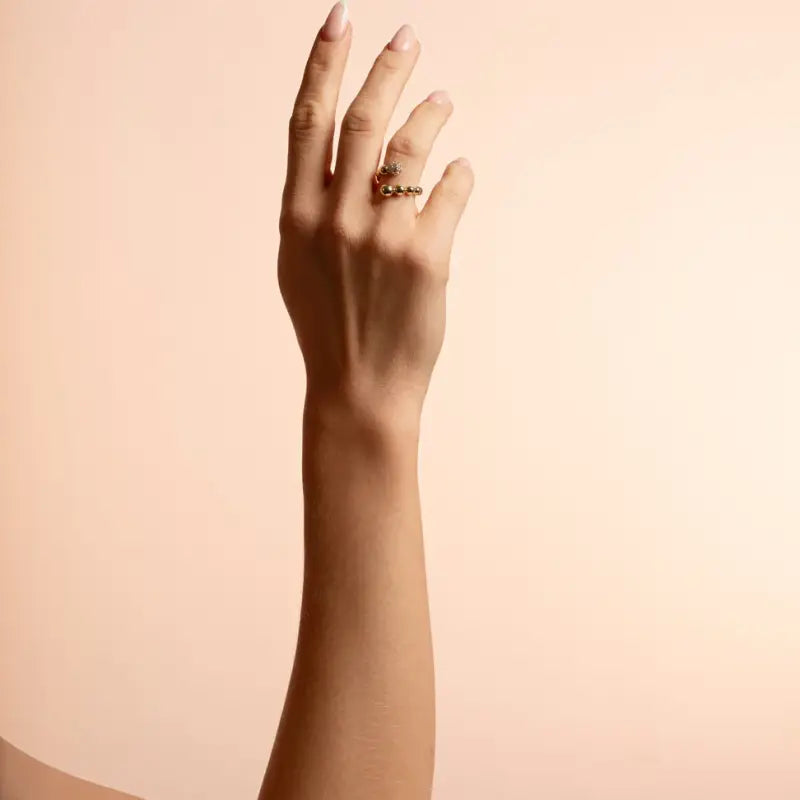 Snö Bennet ctystal ring g/clear - Ring