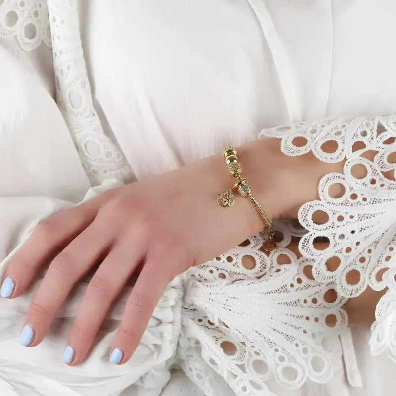 SNÖ Cicce coin brace gold/clear - Armband