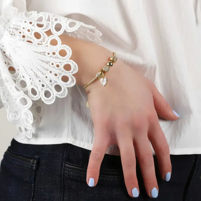 Snö Cicce heart brace gold/clear - Armband