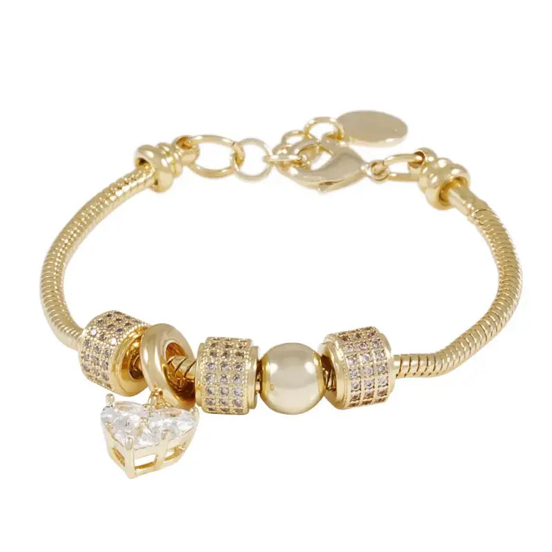 Snö Cicce heart brace gold/clear - Armband