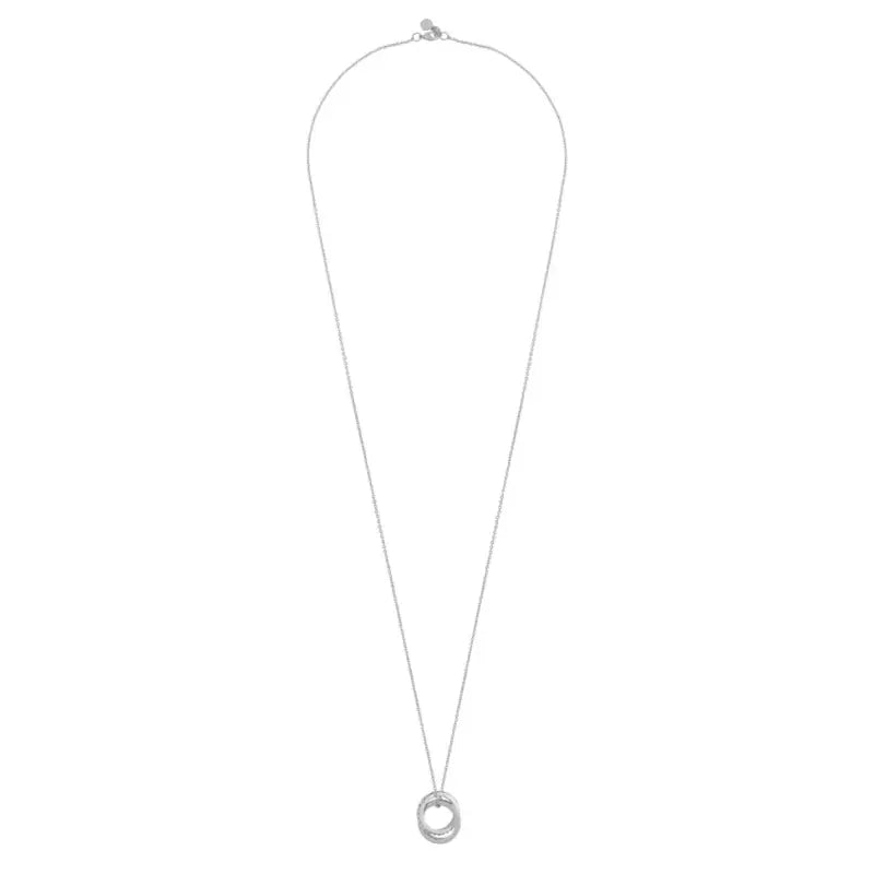 SNÖ Connected pendant neck 80 cm silver/clear - Halsband