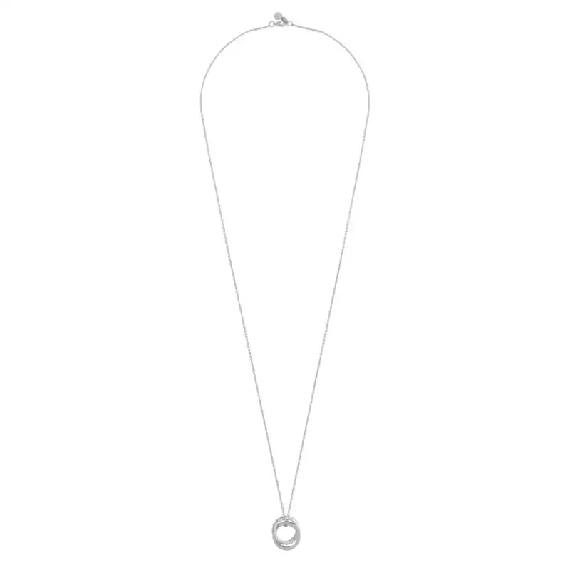 SNÖ Connected pendant neck 80 cm silver/clear - Halsband