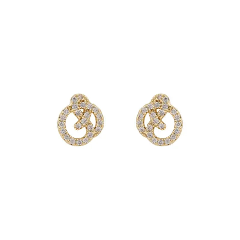 Snö Mayfair knot ear gold/clear - Örhänge