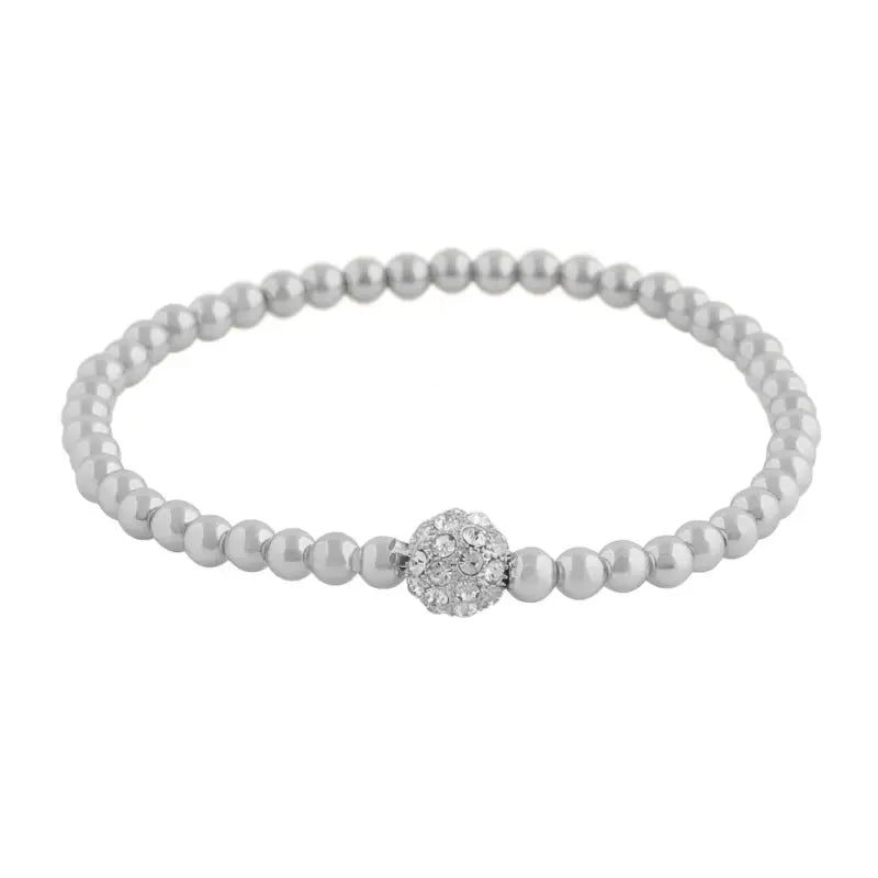Snö Mysk small elastic brace silver/clear - Armband