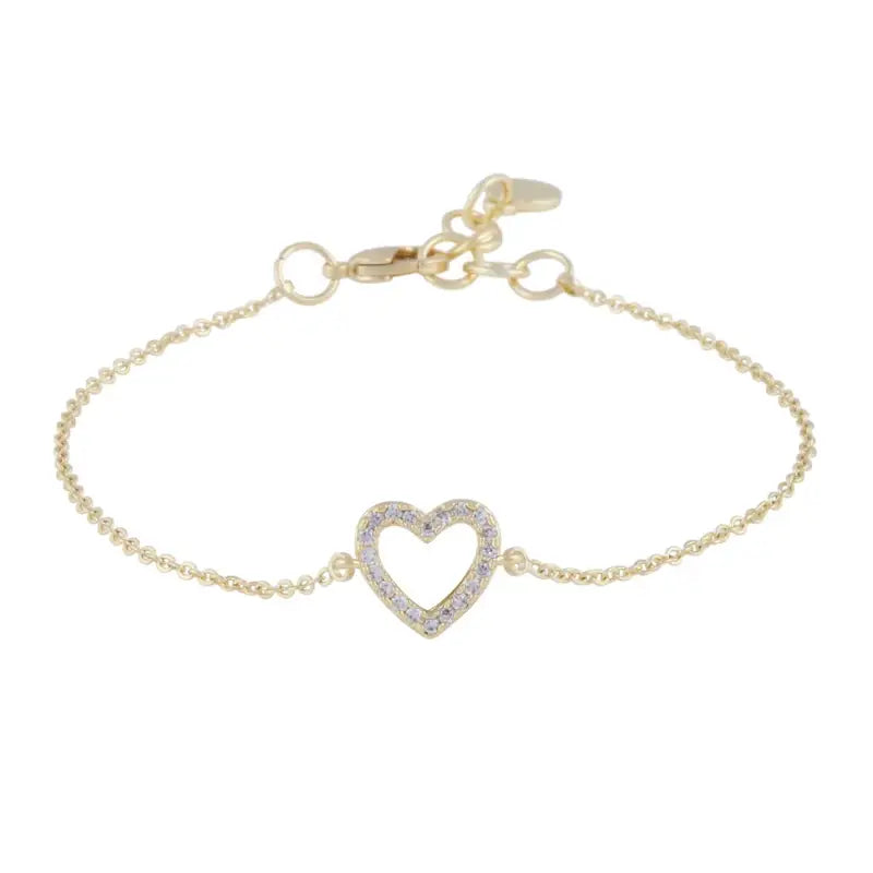 SNÖ Nisi heart brace gold/clear - Armband
