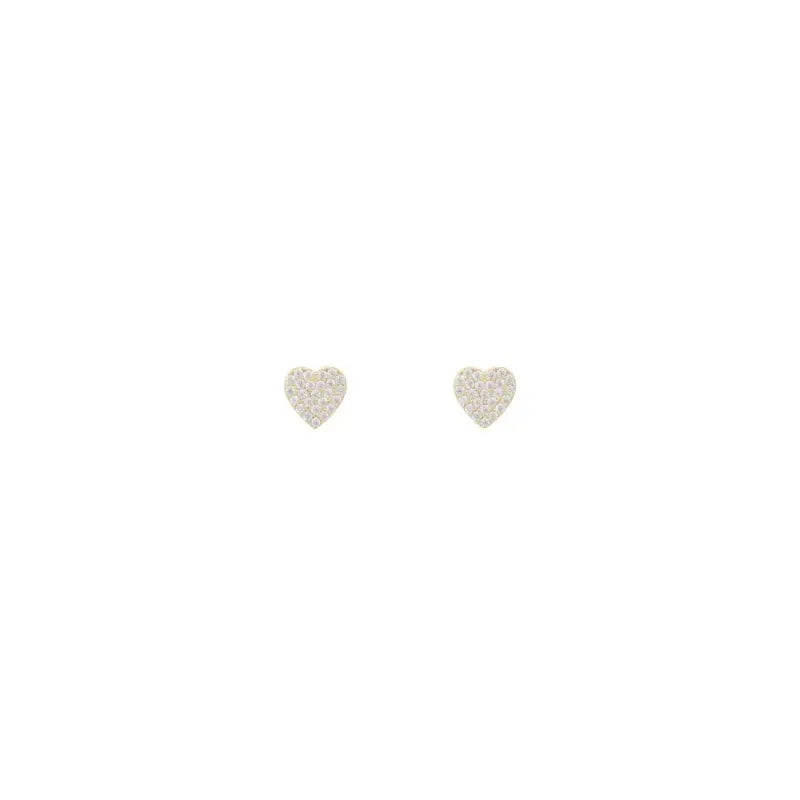 Snö North mini heart ear gold/clear - Örhänge