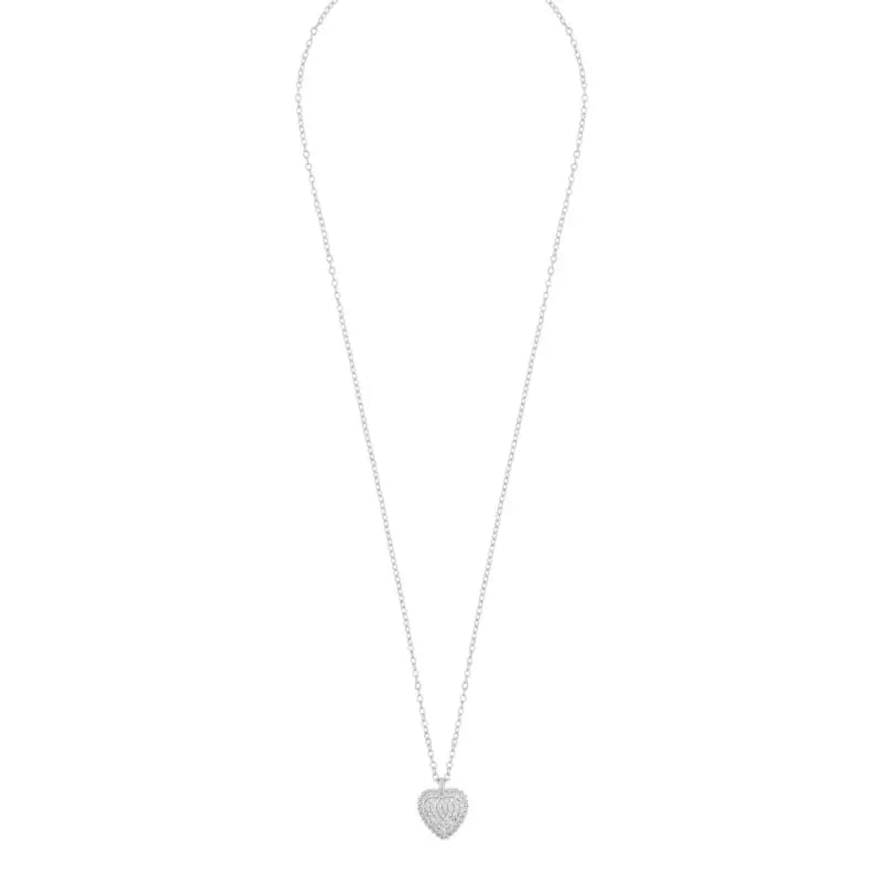 Snö Sanne heart pedant neck 42 cm silver - Halsband