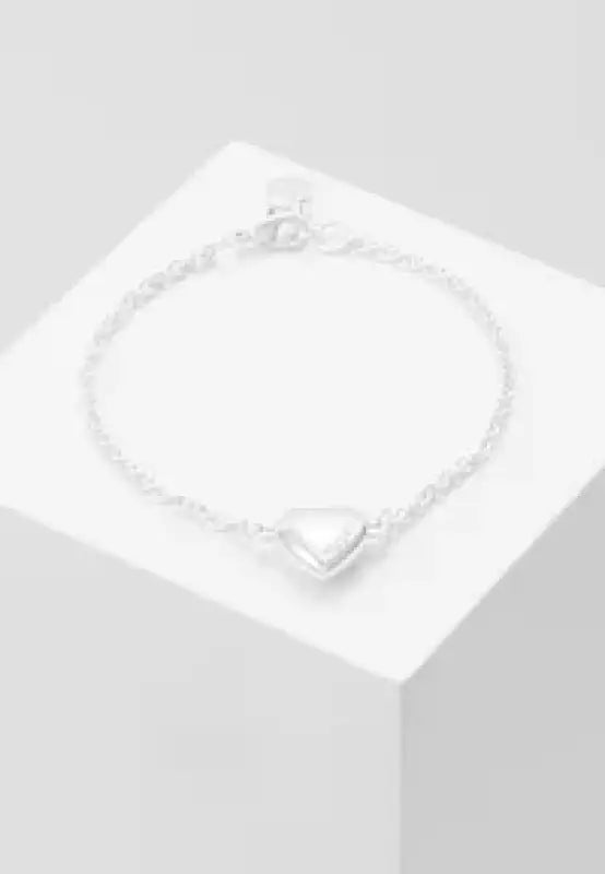 Snö Small Card chain brace plain silver - Armband