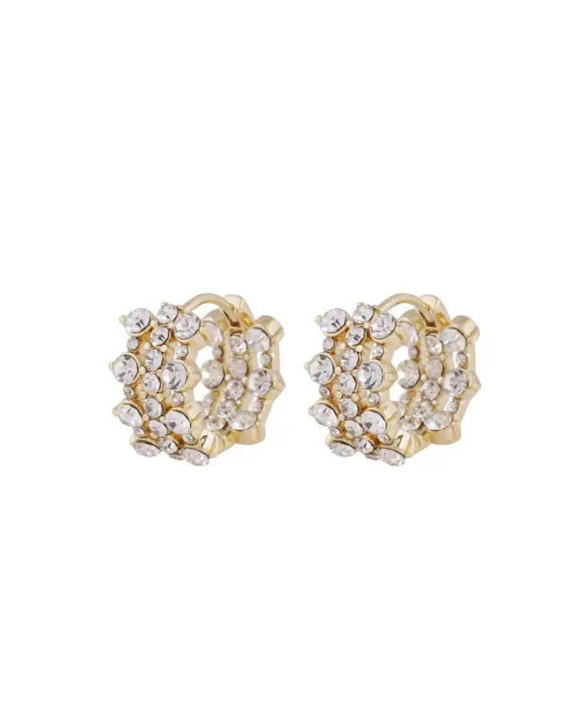 Snö Sprinkles small tripple crystal ring ear g/clear - Örhängen