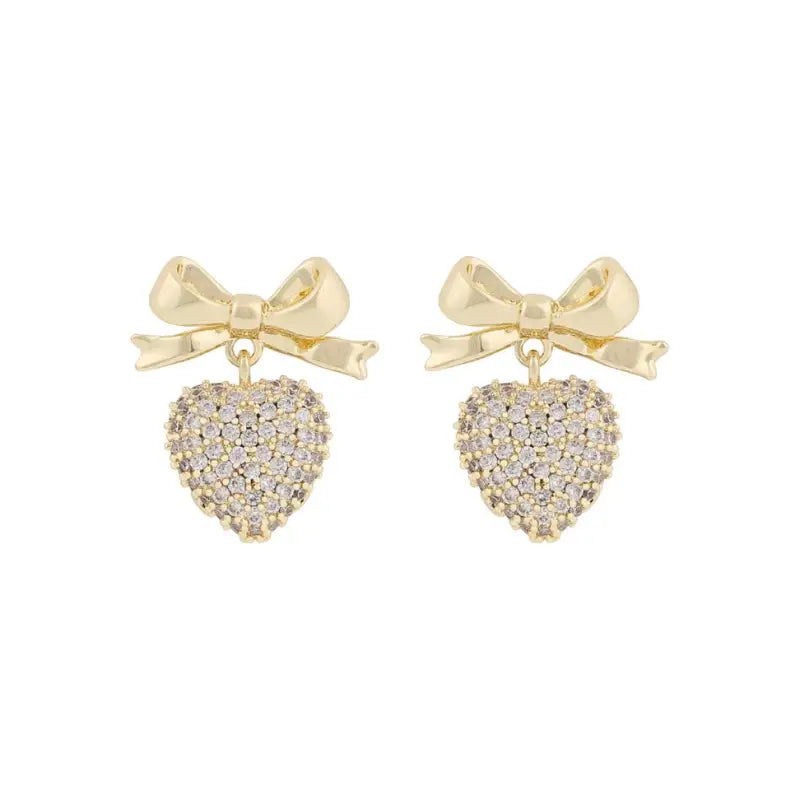 Snö Stina ear hänge gold crystal - Örhänge