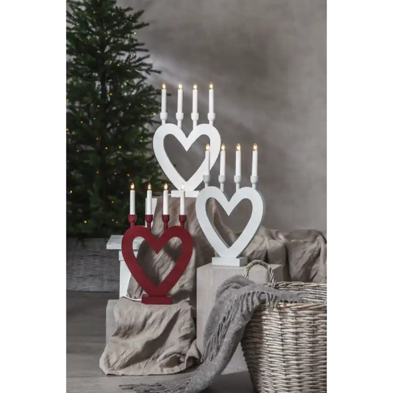 ST Dala ljusstake röd - Adventsljusstake