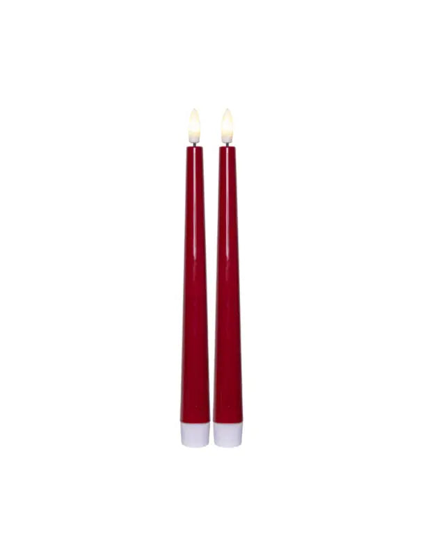 ST Flamme Candy LED Antikljus 2-pack röd - Ljus