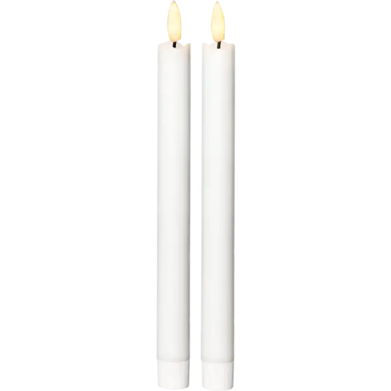 ST LED Antikljus 2-pack 25 cm vit - LED ljus