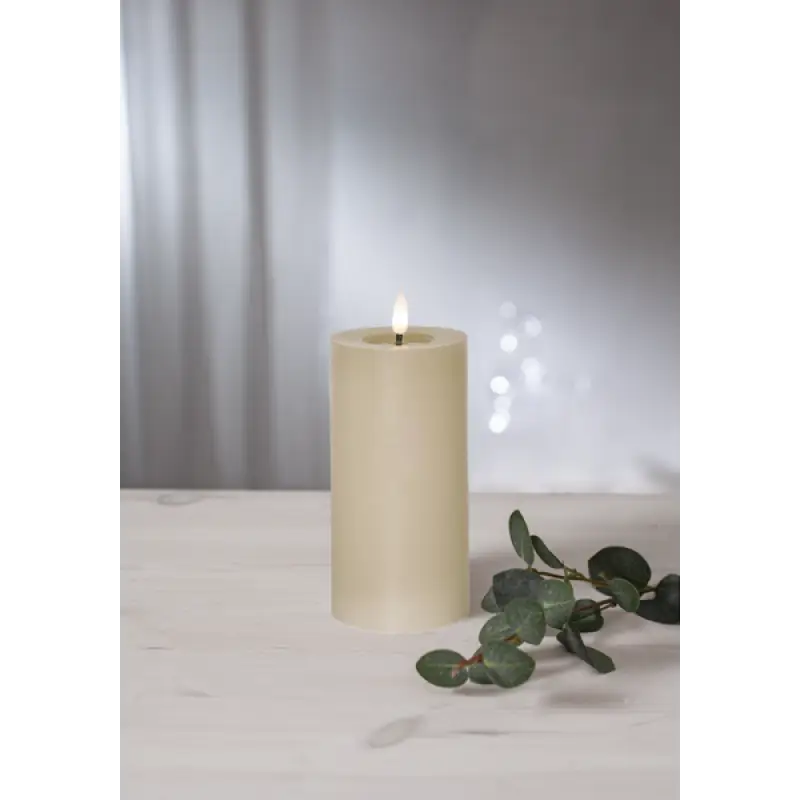 ST LED blockljus Flamme Flow 12,5cm beige - LED ljus