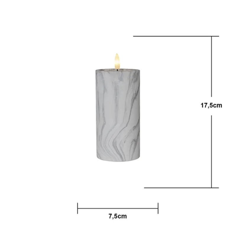 ST LED flamme marble 17,5cm - LED ljus