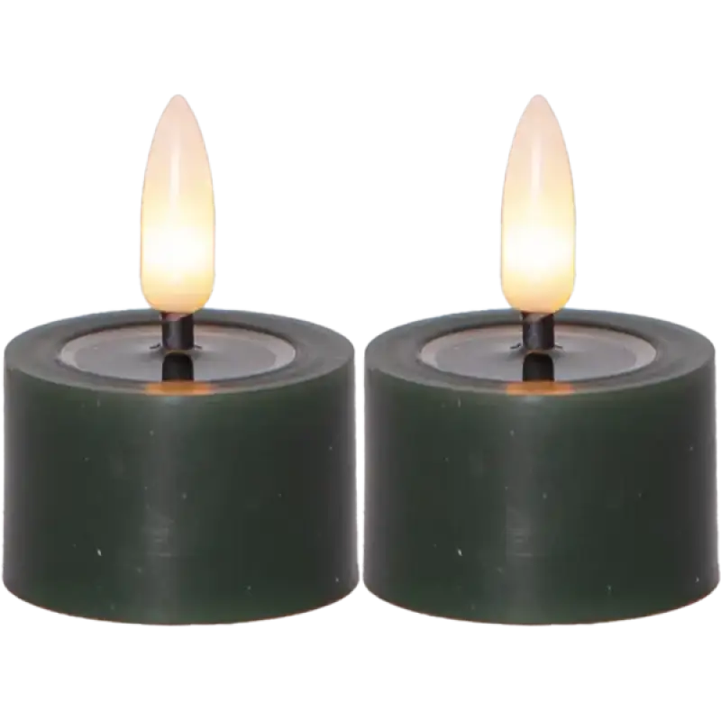 ST LED värmeljus Flamme Flow grön 2-pack - LED ljus