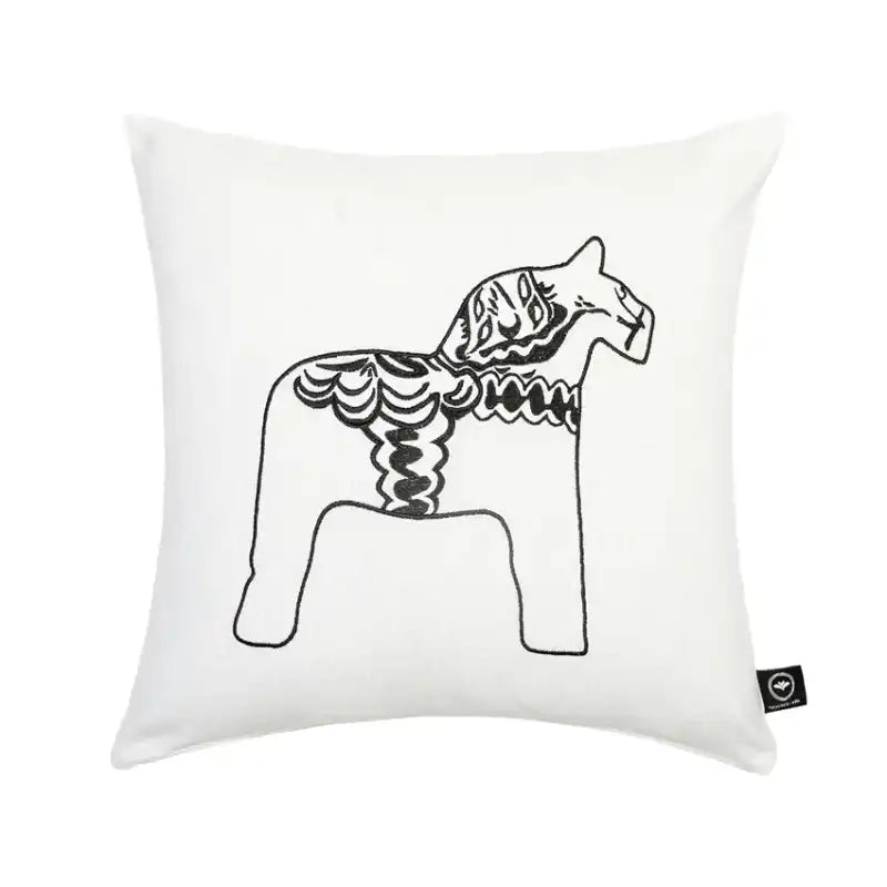 WE dalahäst kuddfodral beige - Kuddfodral