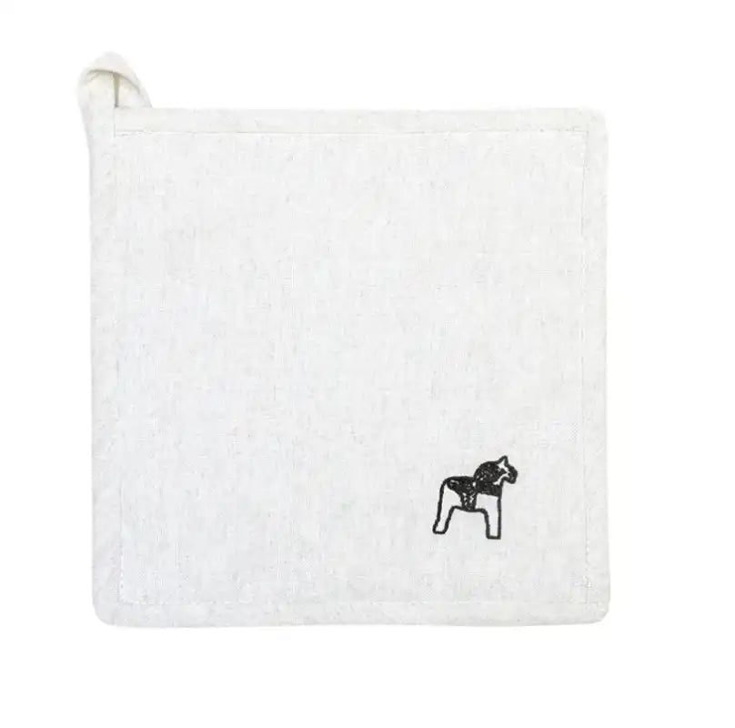 WE Grytlapp dalahäst beige - Grytlapp