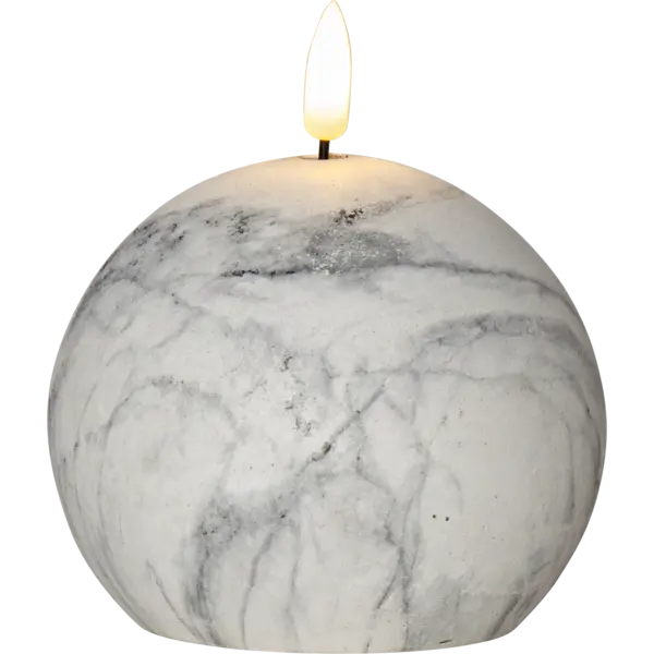 ST LED flamme marble round 12cm