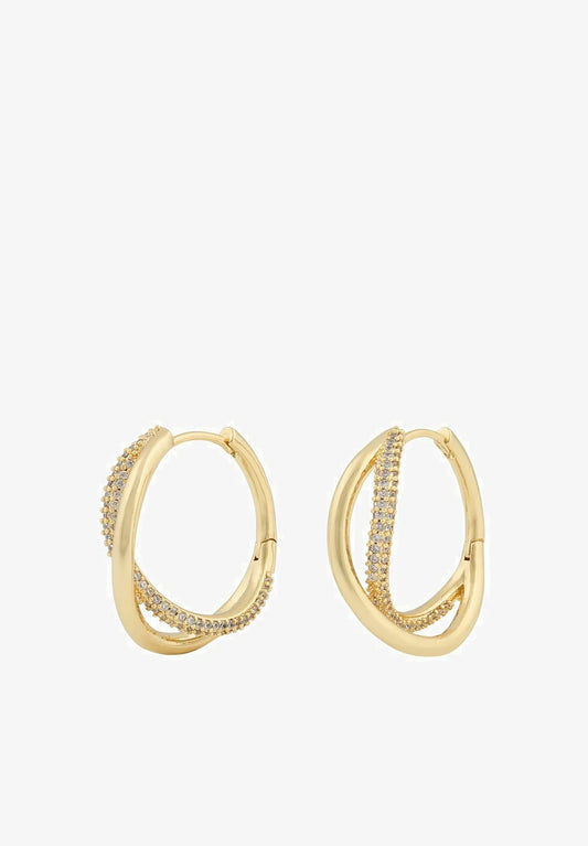 Snö Naomi big ring ear gold/clear