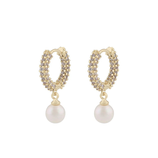 Snö Lydia pearl ring ear gold/white