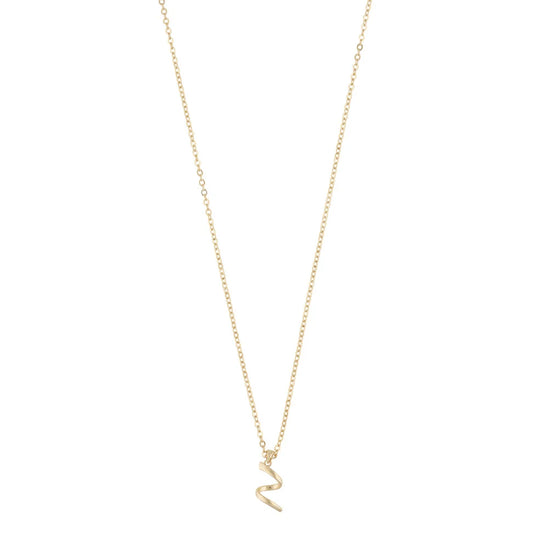 Addison small pendant neck 42 cm plain guld