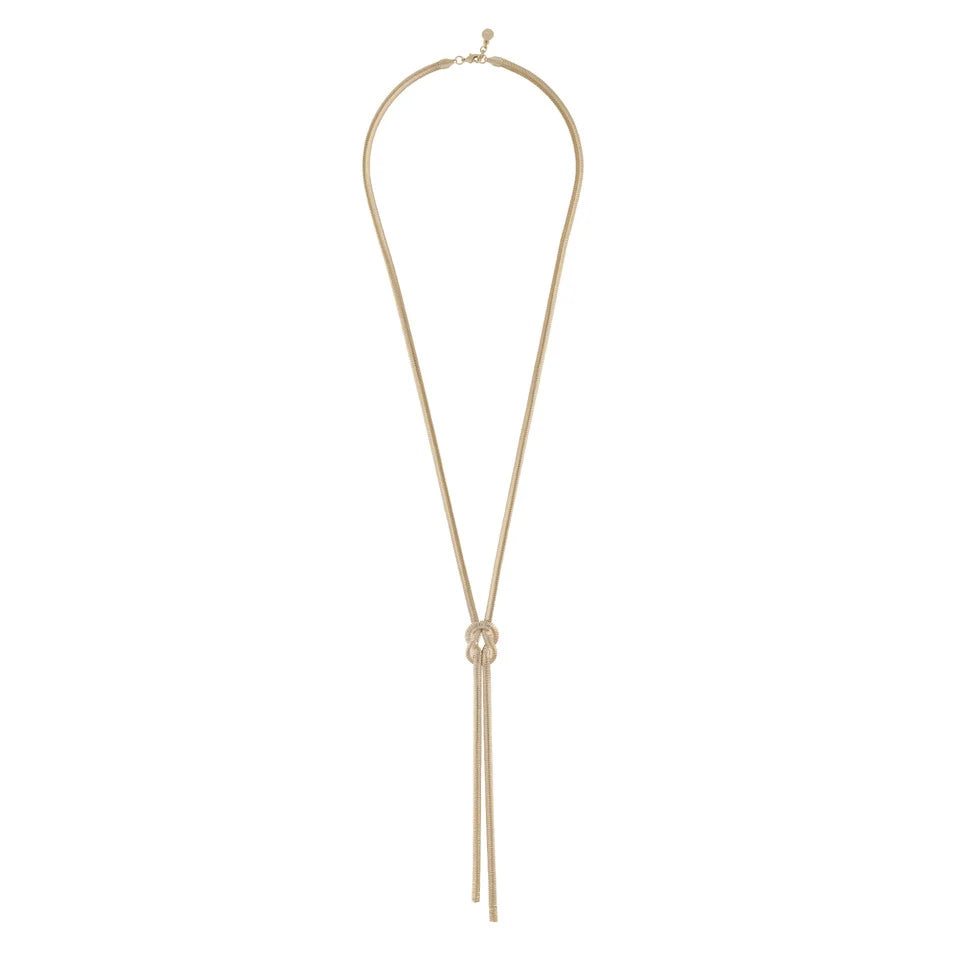 Snö Dakota tassel neck 80cm plain gold