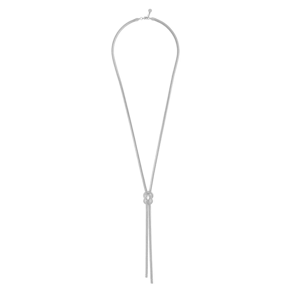 Snö Dakota tassel neck 80cm plain silver