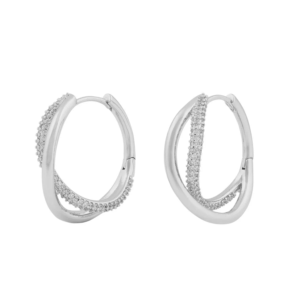 Snö Naomi big ring ear silver/clear