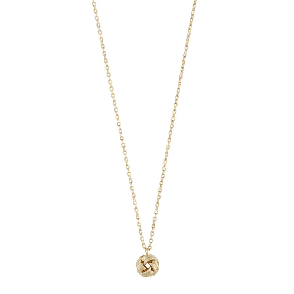 Snö Soap knot pendant neck 45cm plain gold