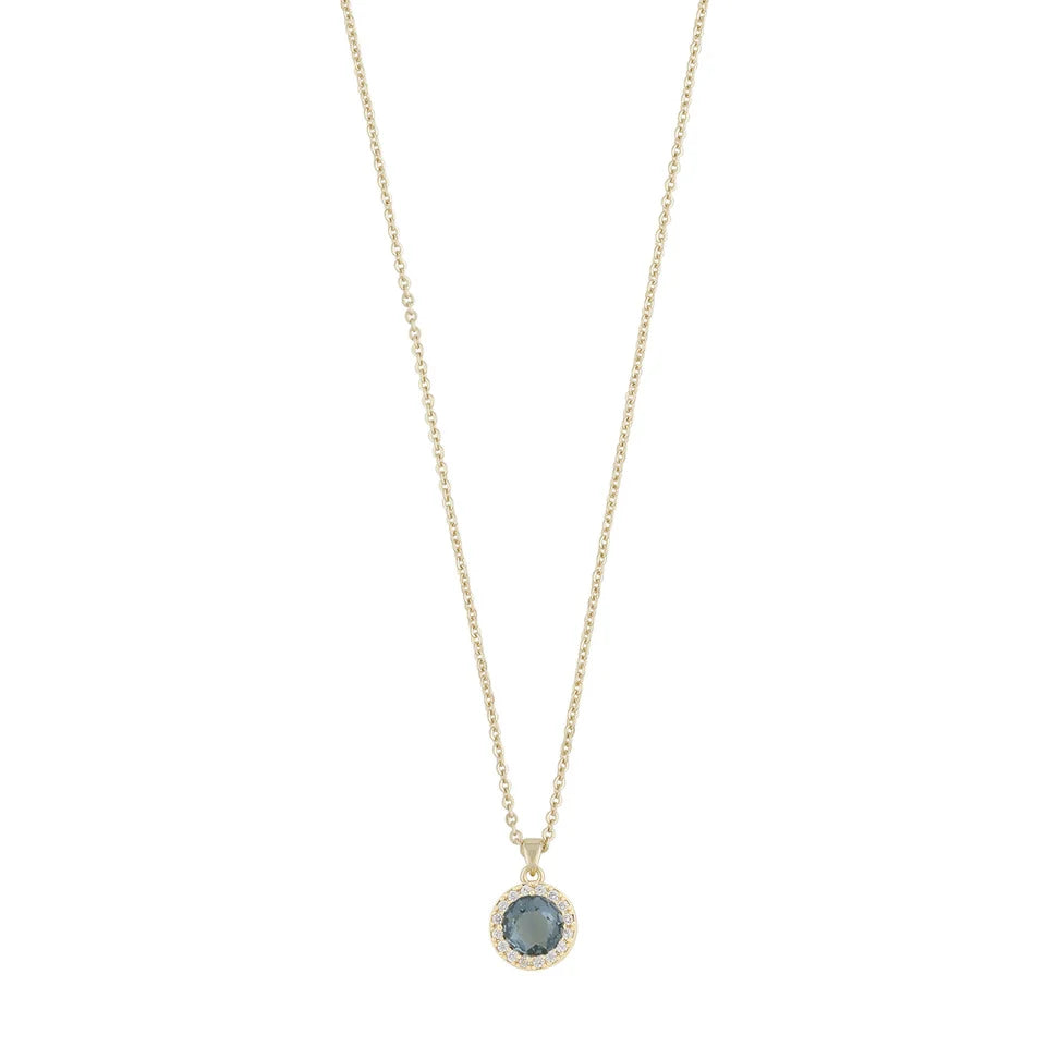 Snö Seine pendant neck 45 cm gold/light blue