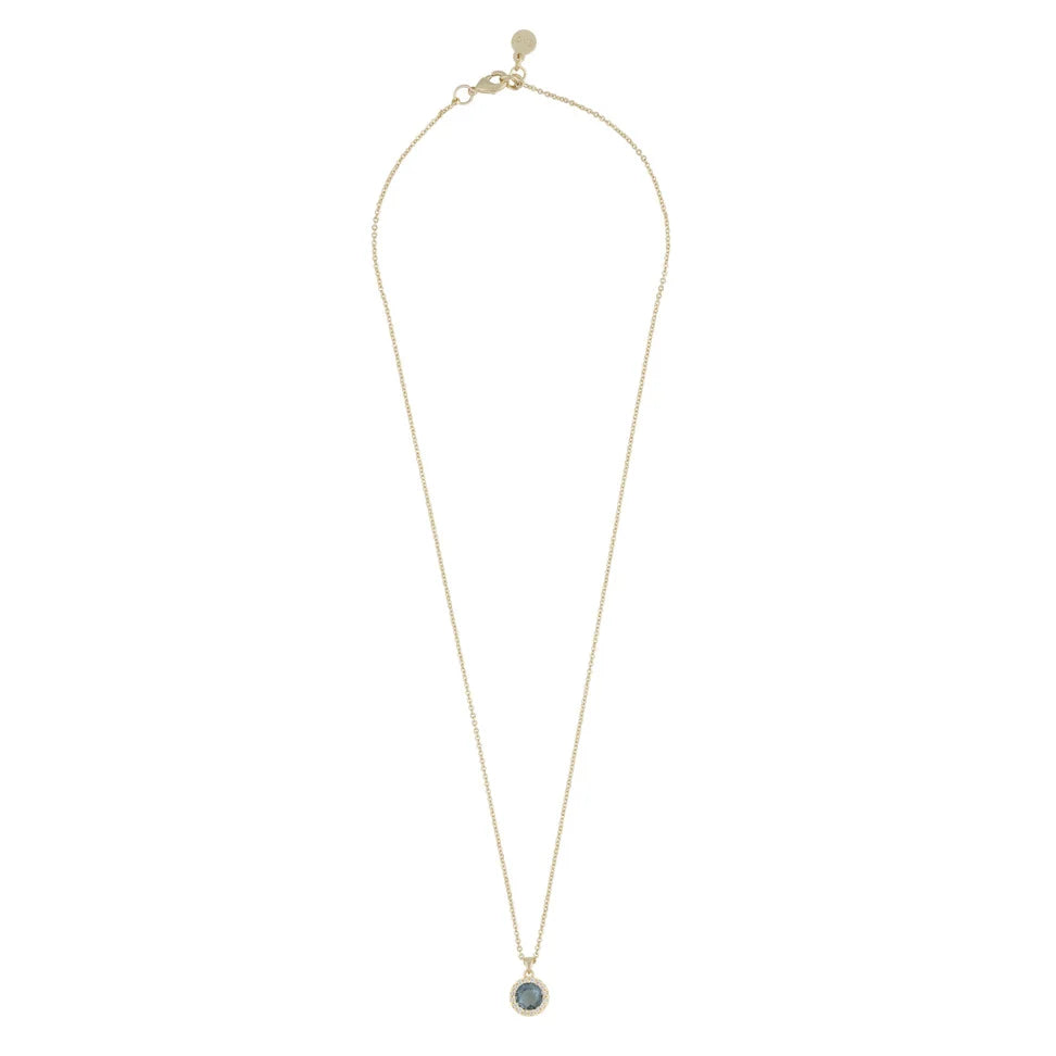 Snö Seine pendant neck 45 cm gold/light blue