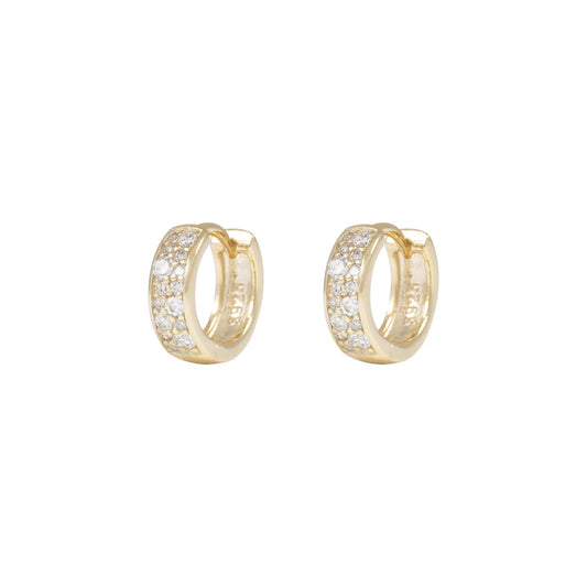 SNö Nisi stone ring ear 8 mm gold/clear