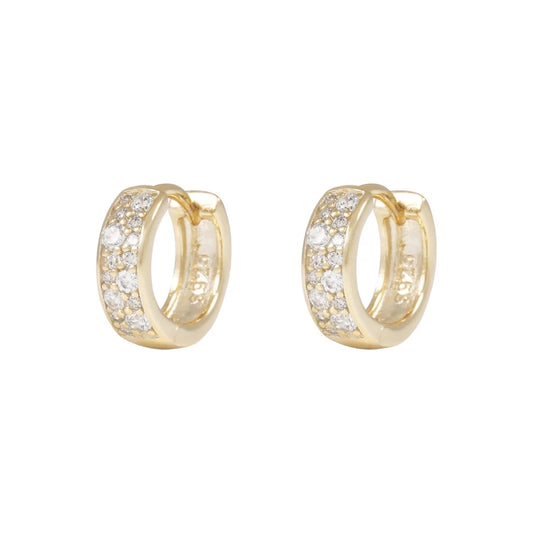 SNÖ Nisi stone ring ear 12 mm gold/clear