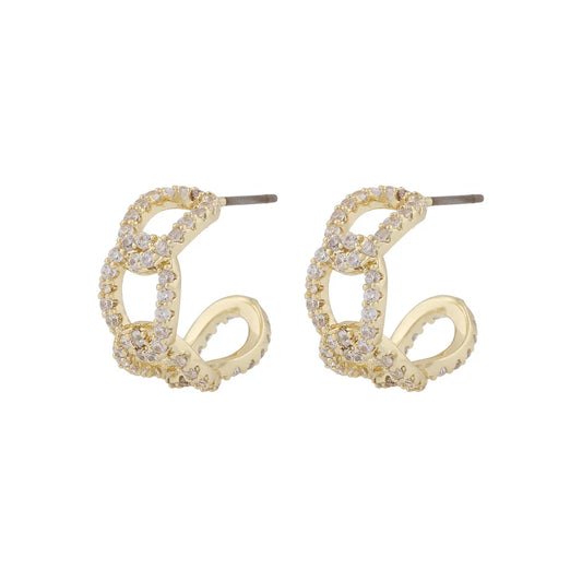 SNÖ Honey stone oval ear gold/clear