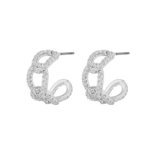 SNÖ Honey stone oval ear silver/clear