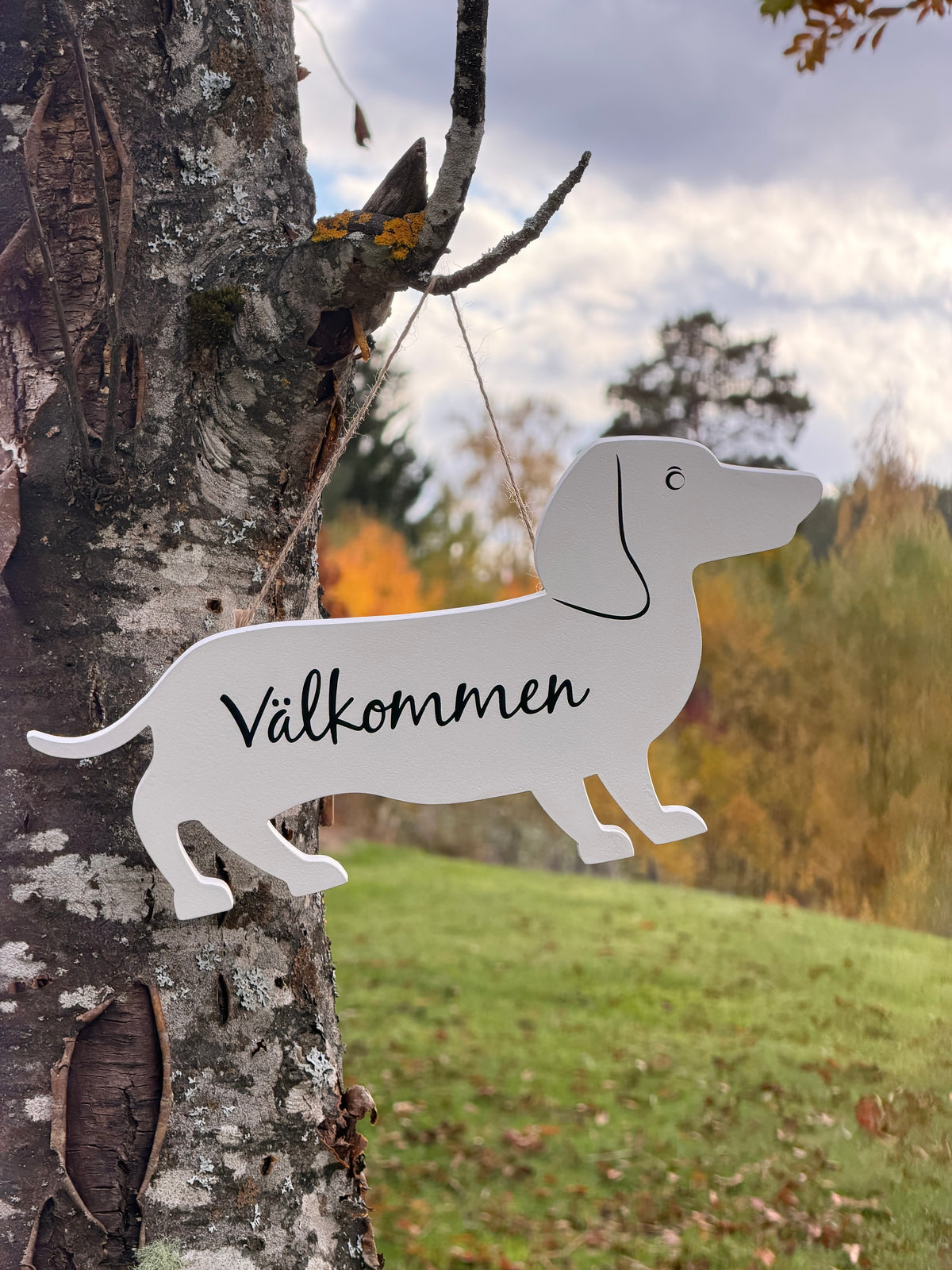 DD Skylt vit "Välkommen" Tax - Nova Hem