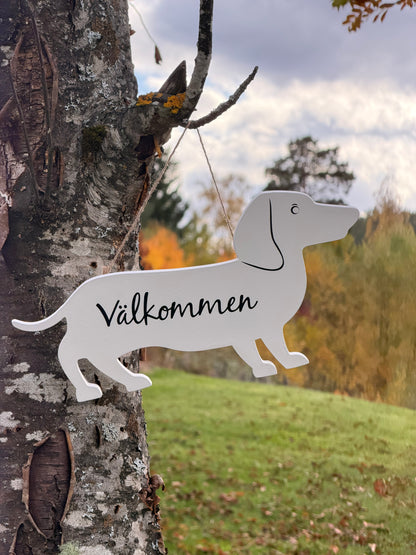 DD Skylt vit "Välkommen" Tax - Nova Hem