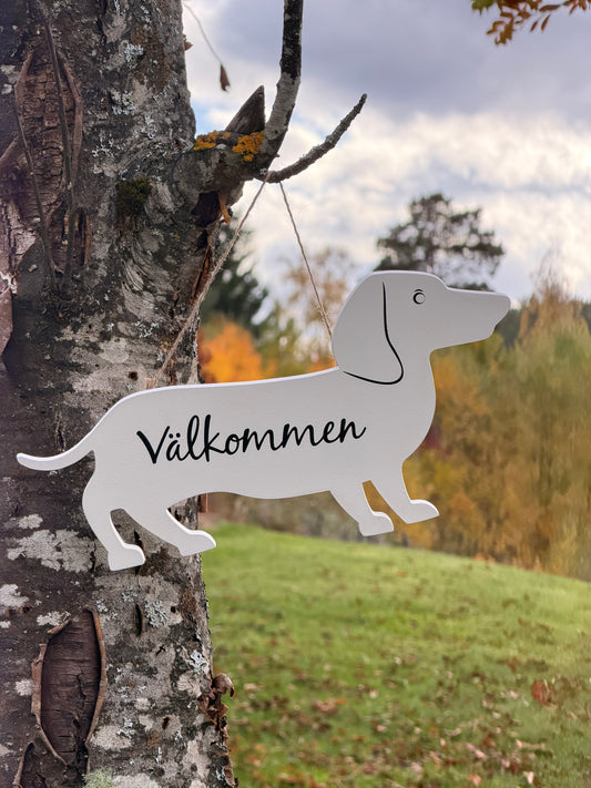 DD Skylt vit "Välkommen" Tax - Nova Hem
