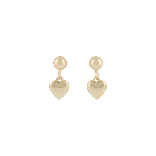 Snö Brooklyn heart small pendant ear plain gold