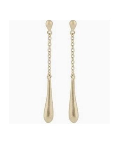 Snö Lara drop chain ear plain gold