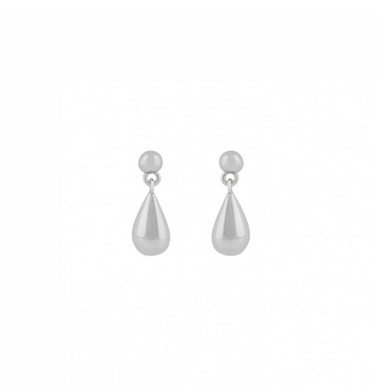 Snö Gina drop ear plain silver