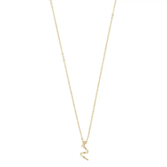 Addison small pendant neck 42 cm plain guld - Halsband