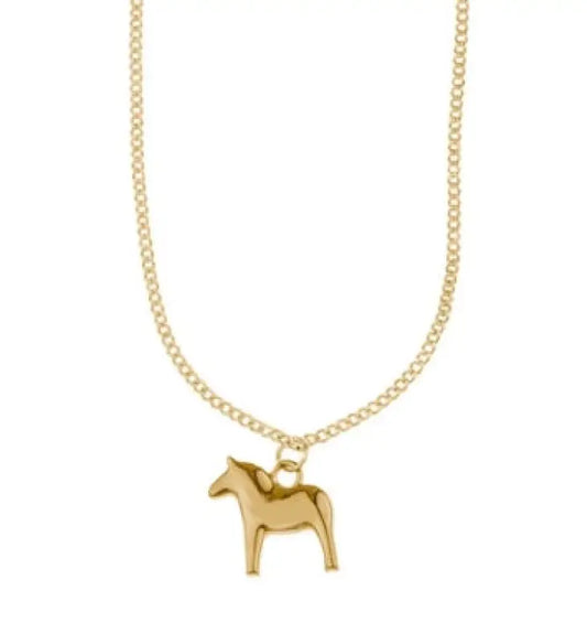AV dalahäst halsband guld - Halsband