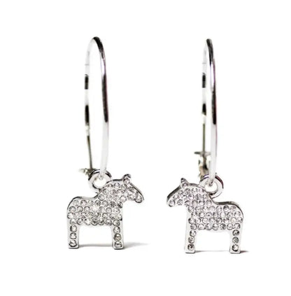 AV Dalahäst örhänge rund strass - Örhänge