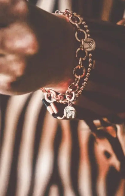 AV Nordic crystal brace rose - Armband