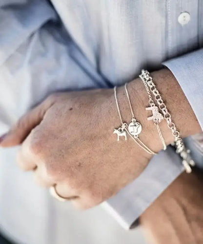 AV Scandi mini horse brace silver - Armband