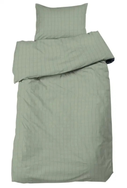 Bäddset 2-dels Square Satin 2-dels 150 x 210 cm grön - Bäddset