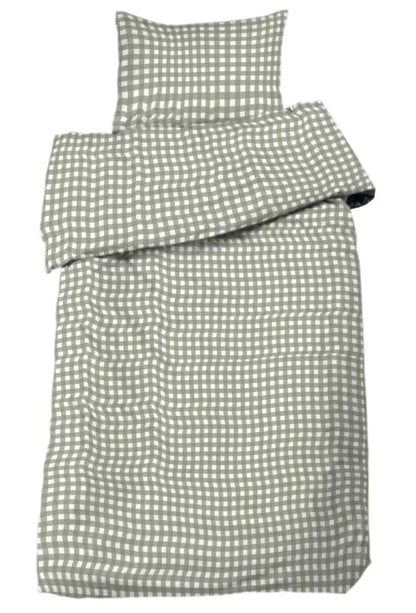 Bäddset Estelle Satin 2-dels 150x210 vit/grön - Bäddset