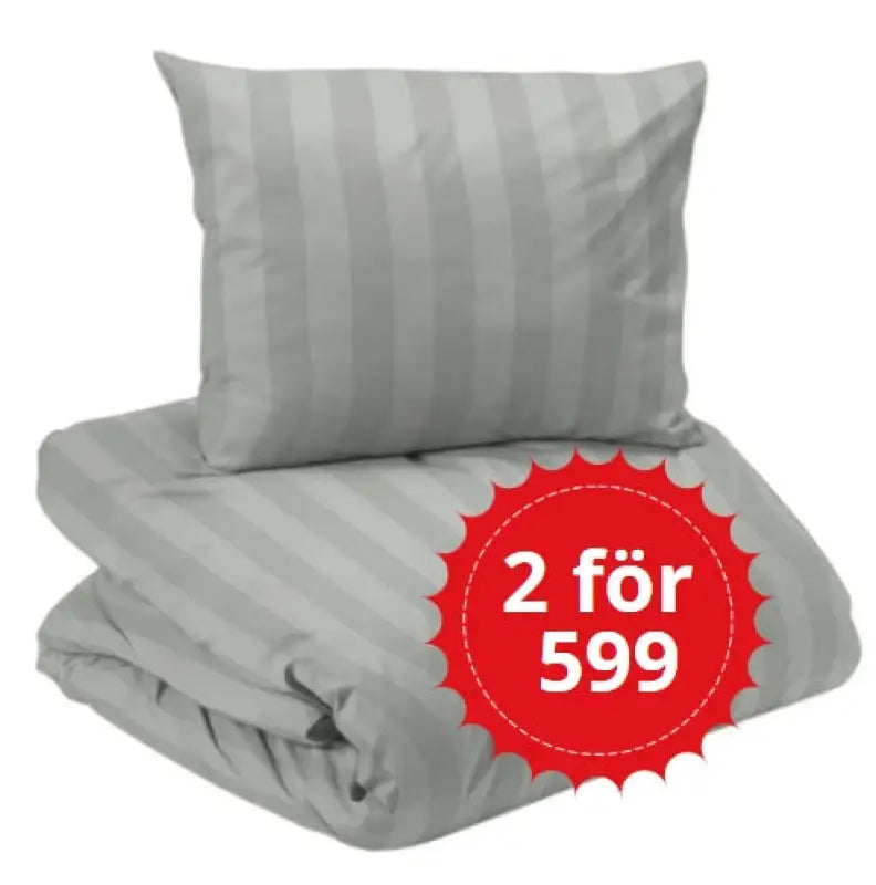 Bäddset Mirage satin 2-dels 150x210 ljusgrå - Bäddset